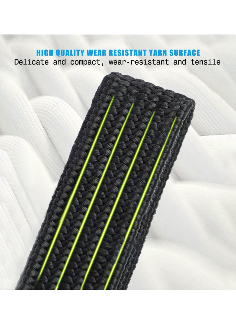 SYOSI - 4 Pack Bungee Cords With Hooks Set Black Adjustable 80" Long Flat Heavy Duty Elasticity Straps with Length Adjustment Metal Buckle Luggage Elastic Rope for Moving Cargo - Image 1