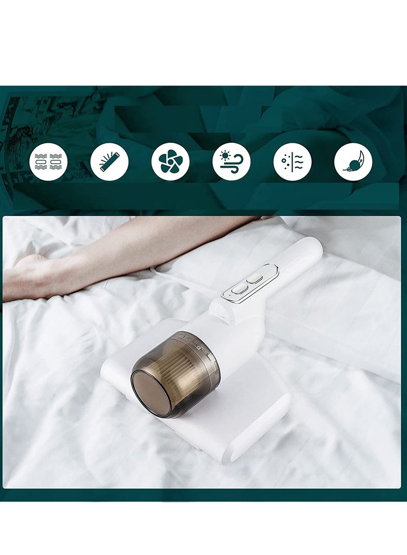 Excefore Carpet Cleaner Mini Handheld UV Vacuum Cleaner Portable Wireless Bed Mattress Dust Mite Cleaner Household Dust Mite Removal Instrument for Mattress Pillow Sofa Mattress Carpet - Image 4