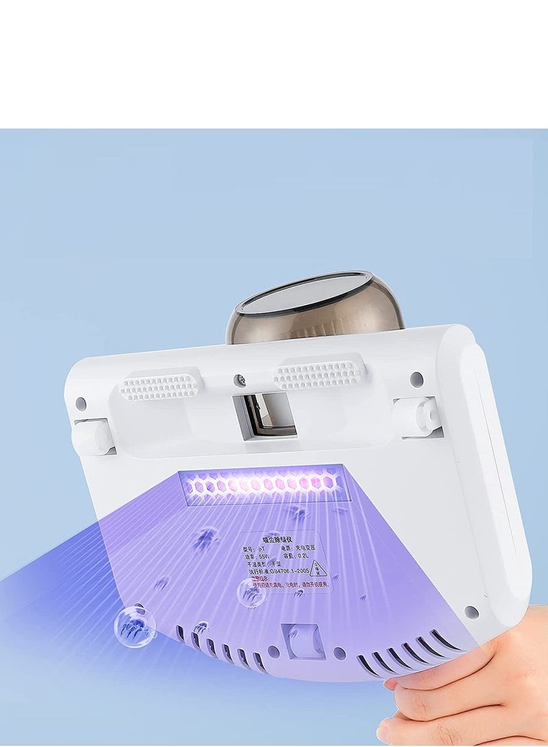 Excefore Carpet Cleaner Mini Handheld UV Vacuum Cleaner Portable Wireless Bed Mattress Dust Mite Cleaner Household Dust Mite Removal Instrument for Mattress Pillow Sofa Mattress Carpet - Image 2