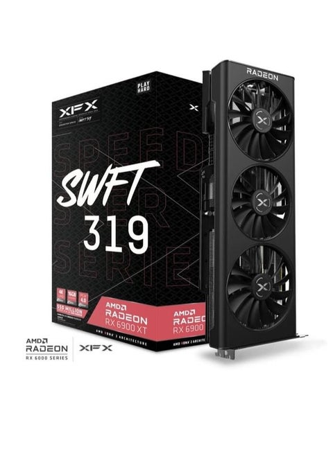 XFX Speedster MERC 319 AMD Radeon™ RX 6900 XT Limited Black Gaming Graphics Card with 16GB GDDR6, AMD RDNA™ 2