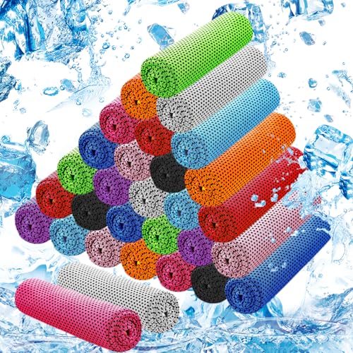 LYDTICK 30Pack Cooling Towels for Neck and Face (40"x12"), Ice Microfiber Cooling Towels Bulk for Workout Chill Sweat Towels Cooling Neck Wraps for Gym Yoga Golf Running Sport - Image 1
