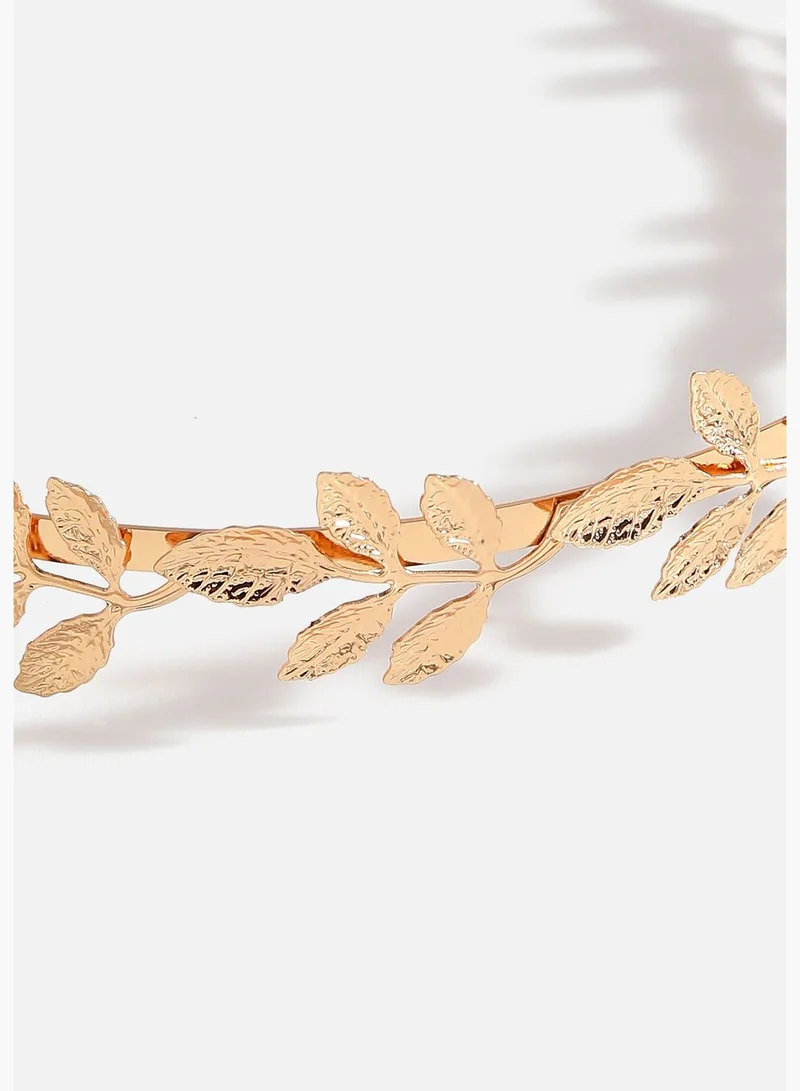 SOHI Gold Plated Designer Hair Band