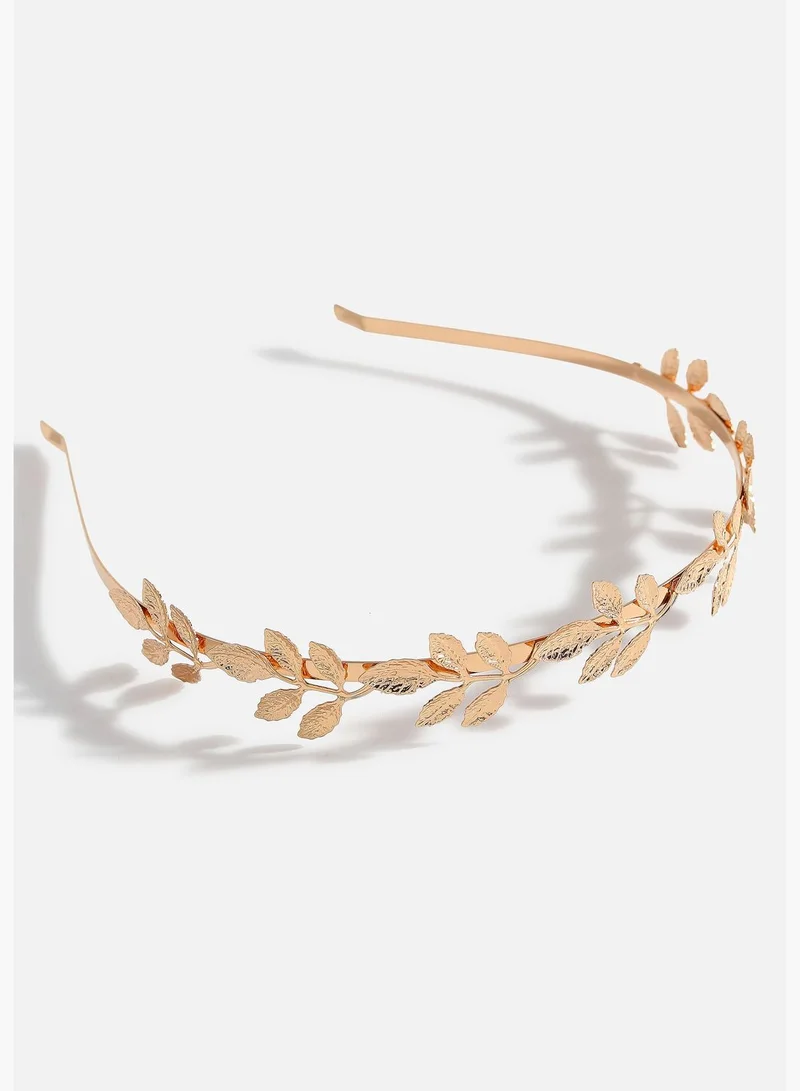 SOHI Gold Plated Designer Hair Band