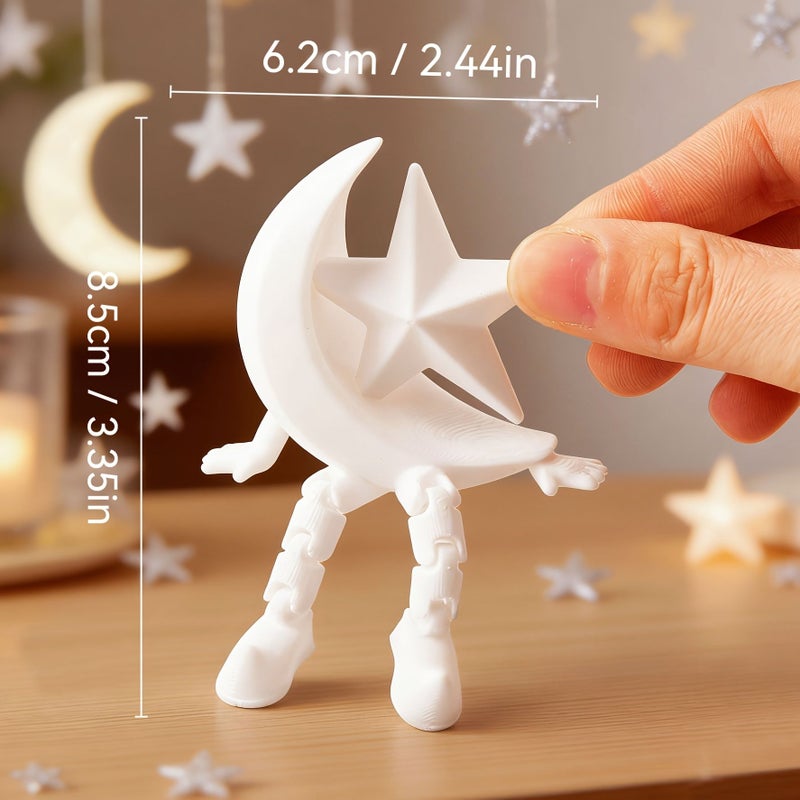 Pentagram Crescent Moon Star Figurine For Home Desktop Office Holiday Decor - Image 4