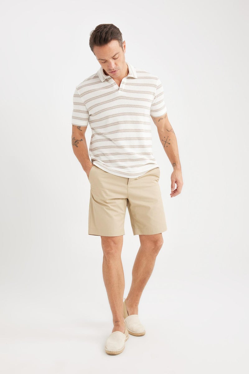 DeFacto Man Regular Fit Gabardine Bermuda - Image 4