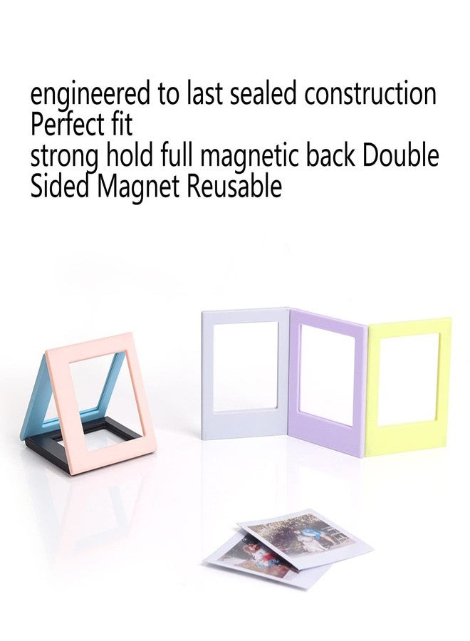 إطار صور مغناطيسي، إطار صور صغير بحجم 2.8 × 3.4 بوصة، إطار ثلاجة مغناطيسي مزدوج الجوانب لكاميرات فوجي فيلم () - Image 2