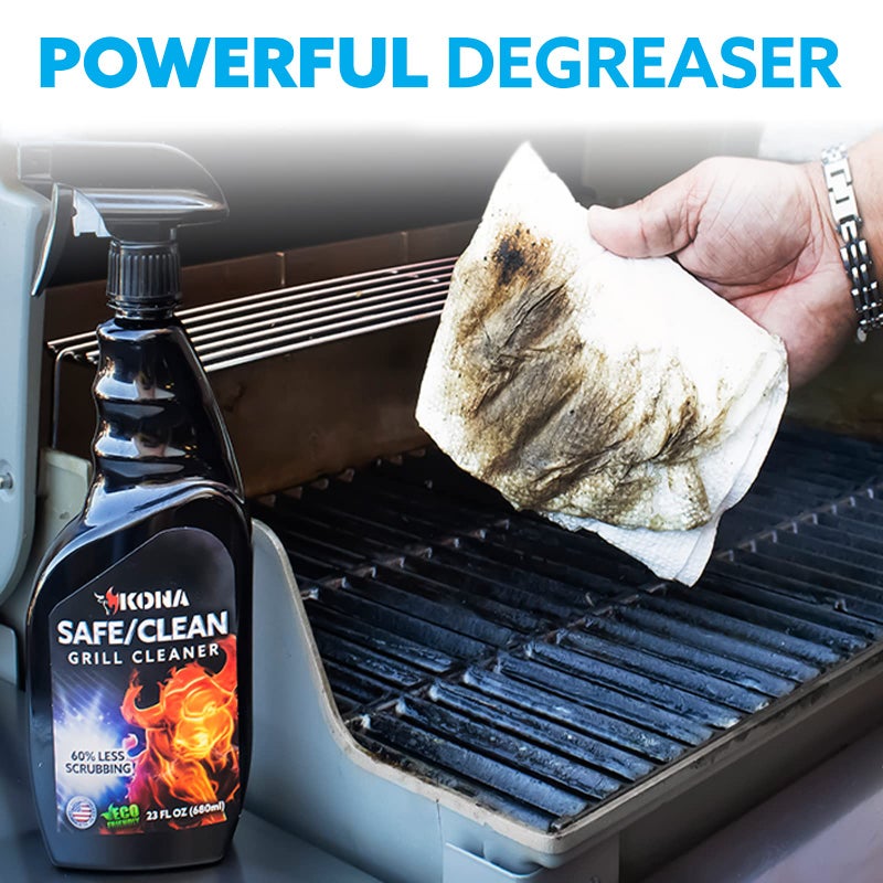 Kona Safe/Clean Grill Cleaner Spray - Now 40% More Cleaning Power  Heavy Duty No-Drip Gel  Eco-Friendly  Food Safe  BBQ Grate Degreaser  Biodegradable  Made in Michigan USA - 23oz - Image 3