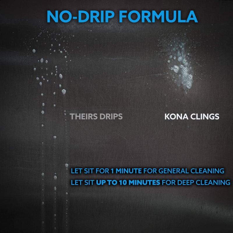 Kona Safe/Clean Grill Cleaner Spray - Now 40% More Cleaning Power  Heavy Duty No-Drip Gel  Eco-Friendly  Food Safe  BBQ Grate Degreaser  Biodegradable  Made in Michigan USA - 23oz - Image 5