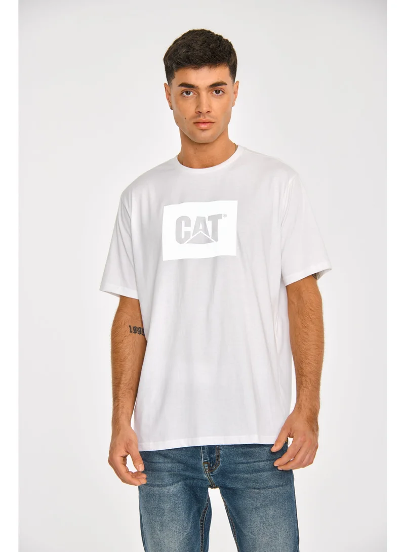 Caterpillar CAT Men’s Reflective Logo Tee – 60% Cotton 40% Recycled Polyester – Soft Jersey – Casual Everyday T‑Shirt