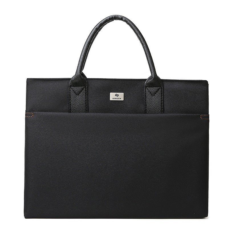 14-inch Sl-526pu Fashion Men Handbag Business Trip Official Document Bag Casual Bag Men Commuting Style Black 