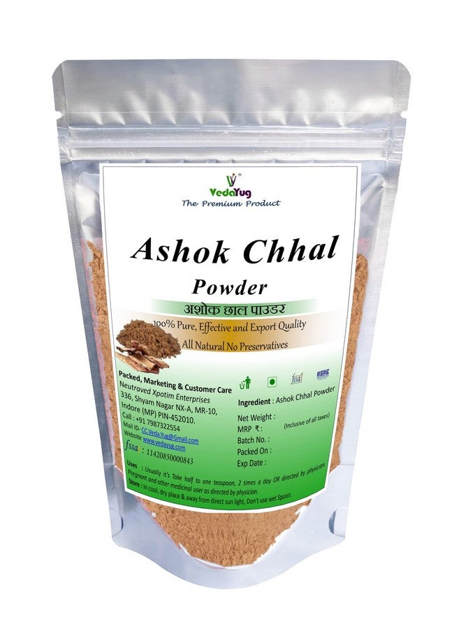VY VedaYug Ashoka Bark Powder, 100G | Ashoka Chaal (Saraca Indica) Asoca Chhal Powder Pure And Organically Processed Fine Powder | Food-Grade Stand-Up Zipper Pouch - 100G  - Image 1