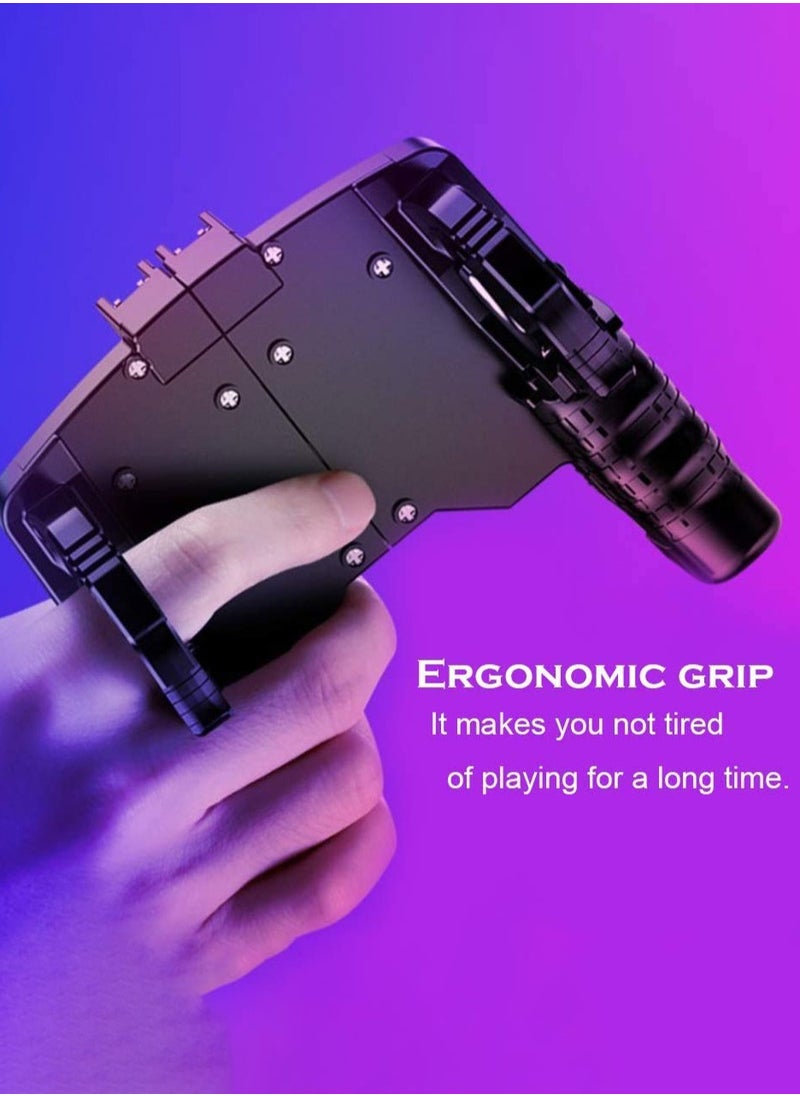 PUGB Helper 4 Finger Connect Gamepad,Peace Elite Quick Shooting Button Controller for PUBG Rules of Survival Game Trigger Joystick Gamepad for Mobile Phones  - Image 3