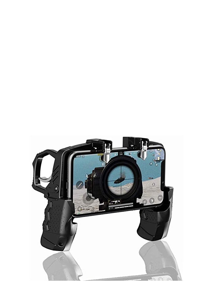 PUGB Helper 4 Finger Connect Gamepad,Peace Elite Quick Shooting Button Controller for PUBG Rules of Survival Game Trigger Joystick Gamepad for Mobile Phones  - Image 1