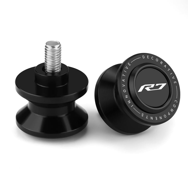 Mokiton M6 Motorcycle Swingarm Spools Slider Compatible With YAMAHA YZF R7 2021 2022 2023 2024 2025 Swing Arm Stand Bobbins Screws YZFR7 YZFR7 Accessories black2