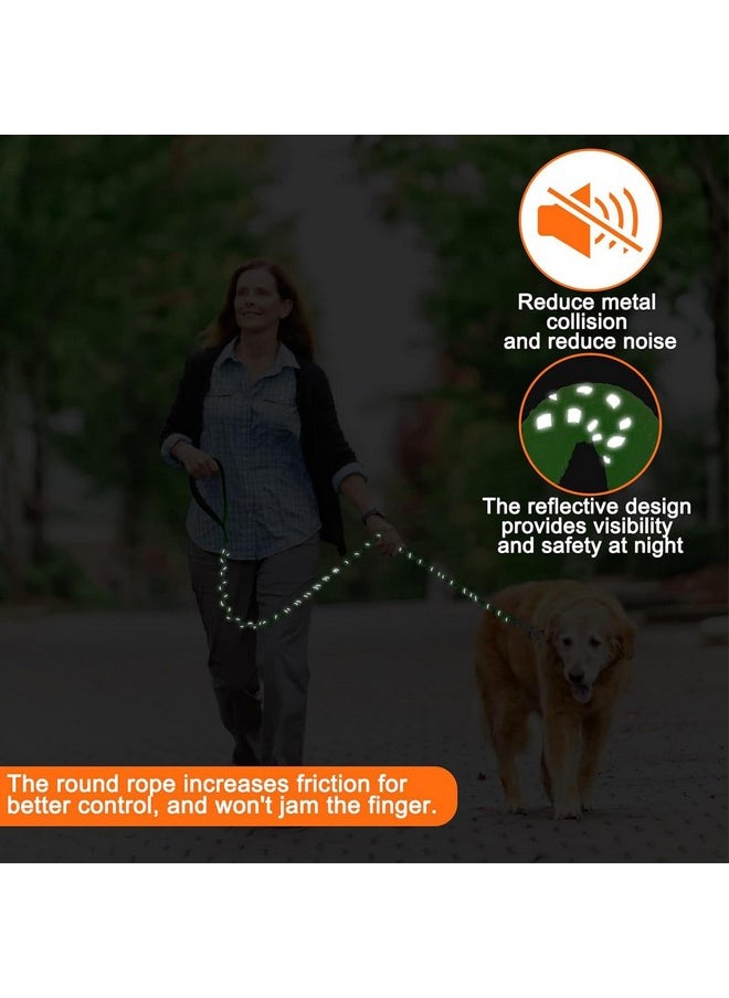 HOMIMP - HOMIMP Chew Proof Dog Leash for Medium Large Dogs, Reflective 6 FT Heavy Duty Metal Chain Dog Leashes with Soft Padded Handle, Anti Bite Durable Rope Leashes for Pitbull, Non Chewable - Image 1
