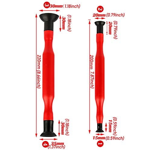 Carmoeignin Double Ended Manual Valve Lapping Tool,Hand Lapping Grinding Sucker Kit,Plastic Abrasive Grinder for Automotive Engine Maintenance, Ergonomic Handle, Dual Suction Cups for Efficient Valve Seating - Image 2