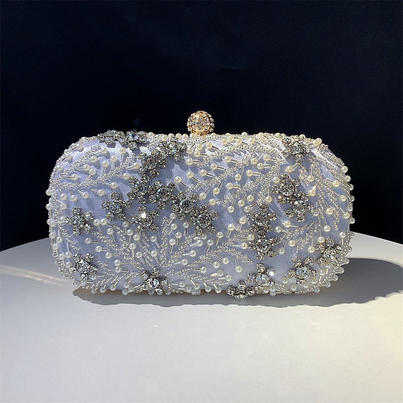 2023 Chaozhou Hengmei Hand-Held Evening Bag Handmade Beaded Embroidery Bag Ladies Evening Bag Clutch Bag - Image 3