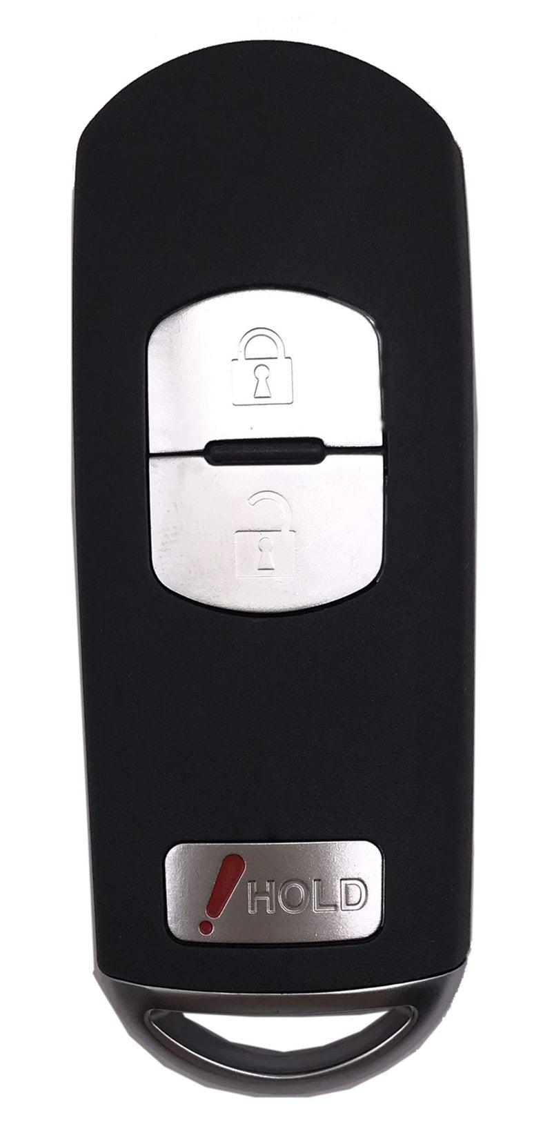 Muxkenper Remote Smart Key Fob Shell Case Fit for Mazda 3 CX-3 CX-5 WAZSKE13D01 662F-SKE13D01 3 Buttons Replacement Keyless Entry Car Key Fob Cover (Silver, 3 Buttons) - Image 3
