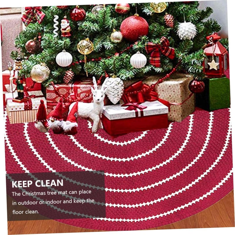 Ready order processing Holibanna Knitted Xmas Tree Skirt Apron 122cm Red Acrylic Xmas Tree Skirt Decoration Mat for Holiday Christmas Home Seasonal Décor Fade proof All region coverage All territory compatible build General standard compliant quality Wide daily application Economical varied design options Multi-demand compliant quality Hardened processed substance Precision made Globally selected raw material Worldwide popular practical build Modern versatile shape Pop-area nearby warehouse Bug proof seal Stable domestic stock Domestic distribution ready Multi-demand satisfied design Multi-hub shipment dispatch Reinforced edge Global simple assemble options Globally popular universal design Gulf climate tested upgraded quality Simple multi-feature universal build Riyadh Jeddah Dammam ship - Image 4