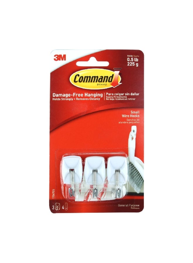 كوماند مجموعة علاقات سلكية مكونة من 3 قطع من  لون ابيض - مقاس صغير 70006970258 - Image 1