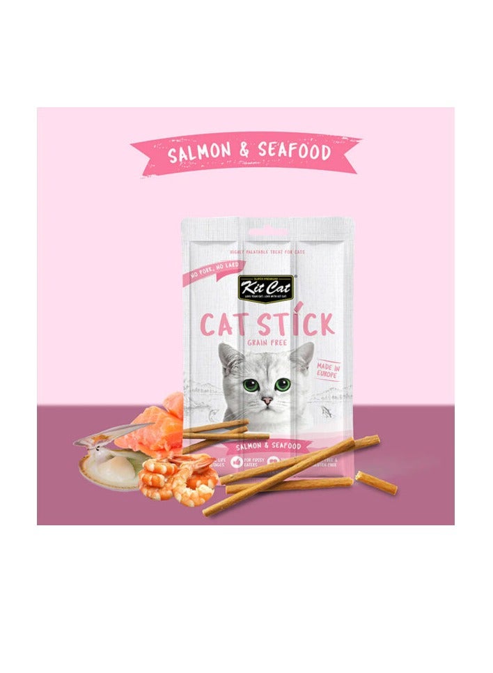 Kit Cat Grain Free Cat Stick Salmon & Seafood 15g - 2 piece - Image 3