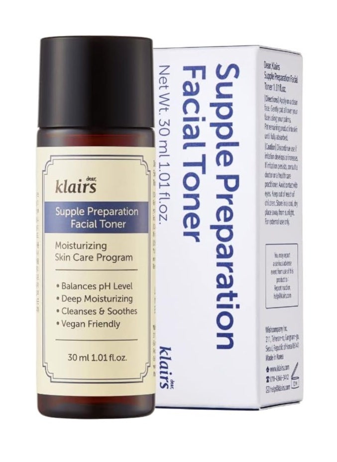 Klairs Supple Preparation Facial Toner 30 ml, 100% Genuine  - Image 1