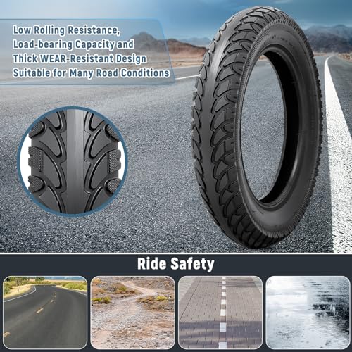 YeYouC 12 1/2 x 2 1/4 Replacement Tire and Inner Tube, 12.5x2.25 Tire Tube with CR202 Angled Valve Stem, 12-1/2 x 2-1/4 Tire Fit for Electric Scooter Razor Pocket Mod, Currie, Schwinn, GT, IZIP, eZip(1 Set) - Image 3