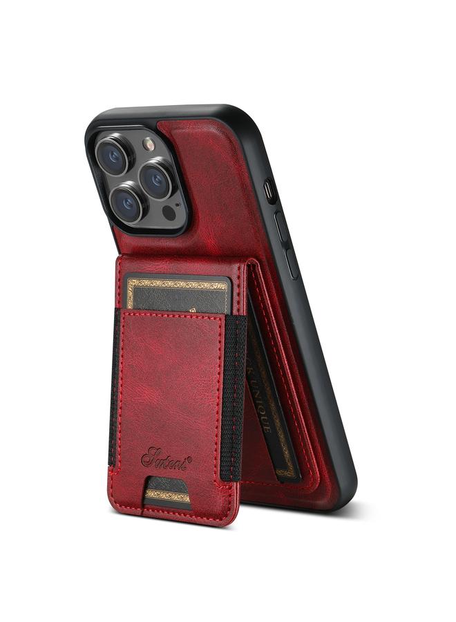 Suteni Case For iPhone 12 Pro Max H17 Oil Eax Leather MagSafe Detachable Wallet Phone Case - Image 3