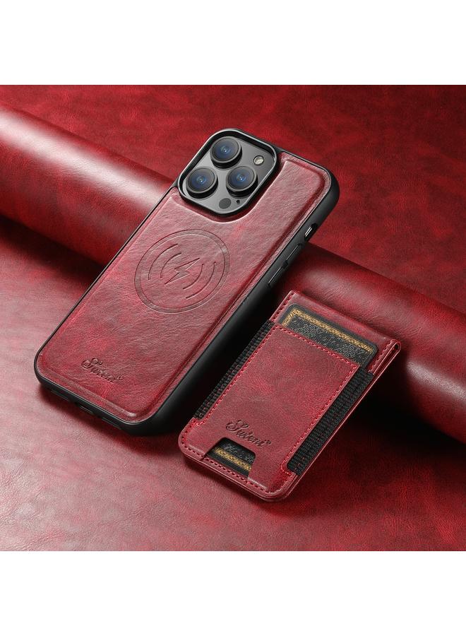Suteni Case For iPhone 12 Pro Max H17 Oil Eax Leather MagSafe Detachable Wallet Phone Case - Image 2