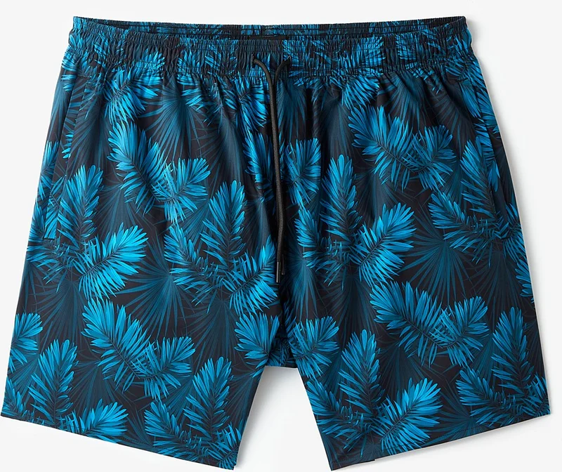 جون Men's Regular Fit Patterned Denim Shorts