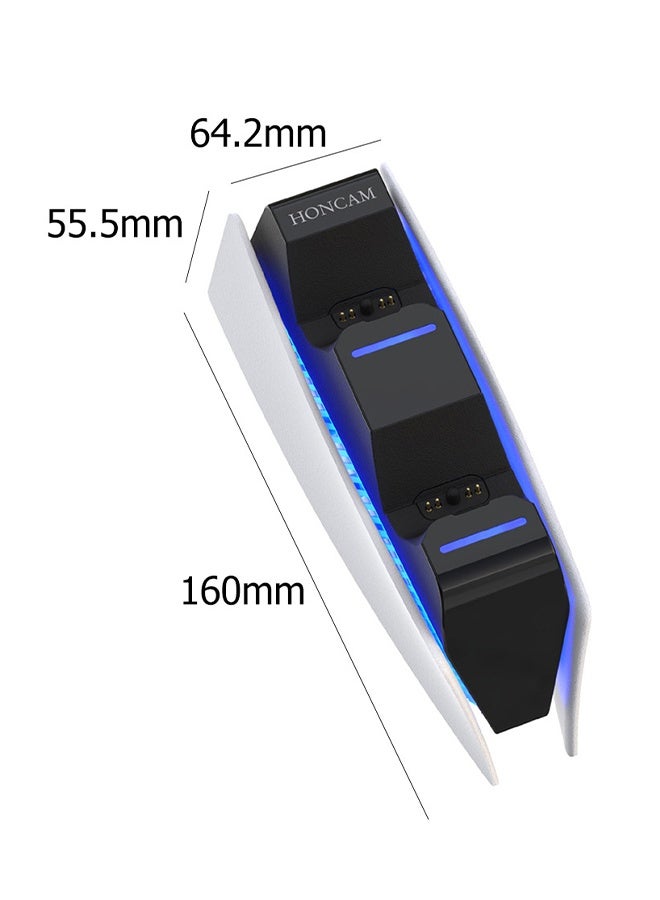 Honcam PS5 Controller Charging Station, Fast PS5 Controller Charger for Playstation 5 Dualsense Controller, USB Type C Charging Dock with LED Indicator - Image 2