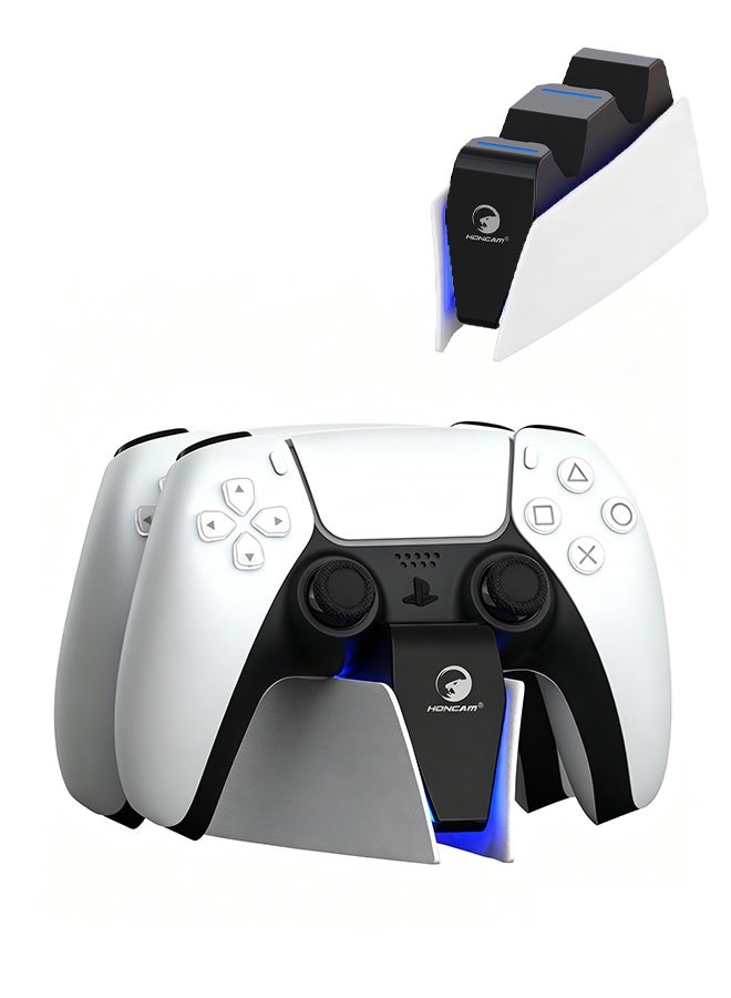 Honcam PS5 Controller Charging Station, Fast PS5 Controller Charger for Playstation 5 Dualsense Controller, USB Type C Charging Dock with LED Indicator - Image 1