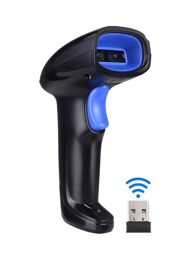 ماسح باركود لاسلكي مع جهاز استقبال بمنفذ USB الأسود / الأزرق - Image 2
