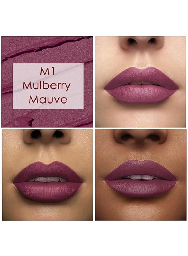 Good Vibes HydraGlow Creme Lipstick - Mulberry Mauve (4.2g) | Satin Finish | Lightweight | Long Lasting | Highly Pigmented Intense Color | Avocado Oil & Vitamin E - Image 2
