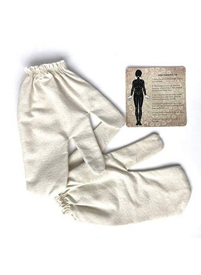 Healm - 100% Raw Silk Garshana Gloves | Ayurvedic Massaging Mitts For Women | Dry Massage Brush For Lymphatic Drainage Acne Scars Cellulite & Toxin Removal | Quick Simple Instructions - Image 1