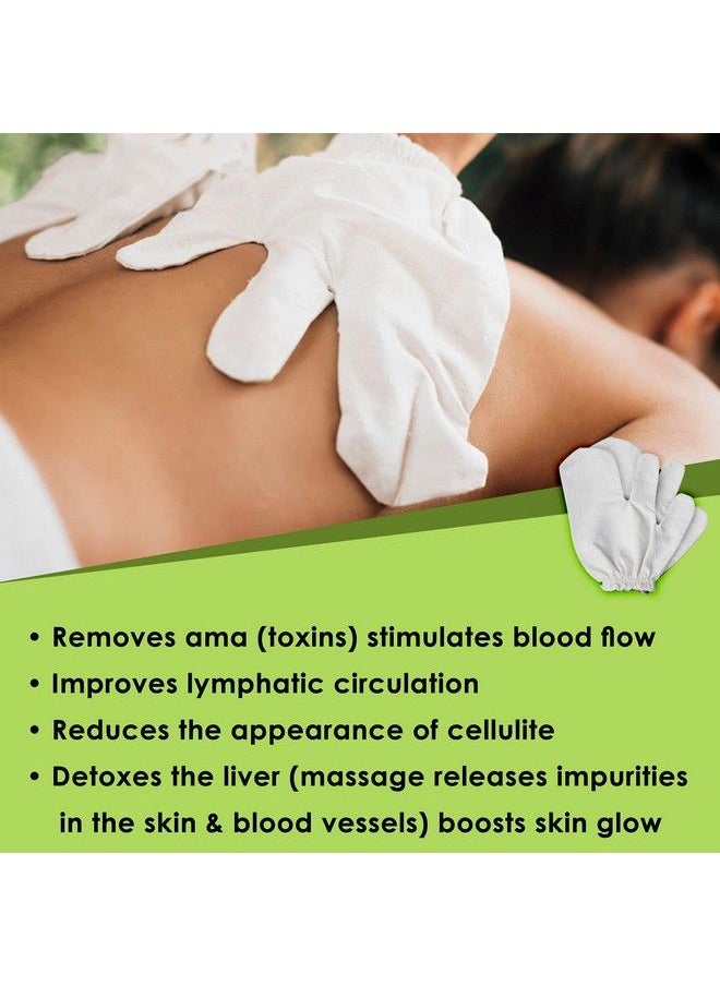 Healm - 100% Raw Silk Garshana Gloves | Ayurvedic Massaging Mitts For Women | Dry Massage Brush For Lymphatic Drainage Acne Scars Cellulite & Toxin Removal | Quick Simple Instructions - Image 1
