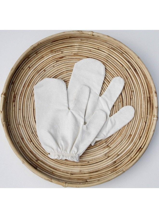 Healm - 100% Raw Silk Garshana Gloves | Ayurvedic Massaging Mitts For Women | Dry Massage Brush For Lymphatic Drainage Acne Scars Cellulite & Toxin Removal | Quick Simple Instructions - Image 1