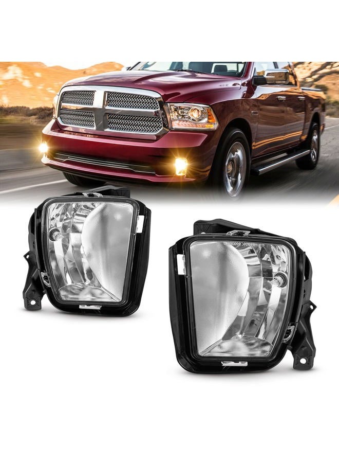 WEZEMLIGHT Fog Light Lamp Assembly For 2013 2014 2015 2016 2017 2018 Dodge Ram 1500 with 9006 12V 55W Halogen Bulbs Included Switch And Wiring Kit - Image 1