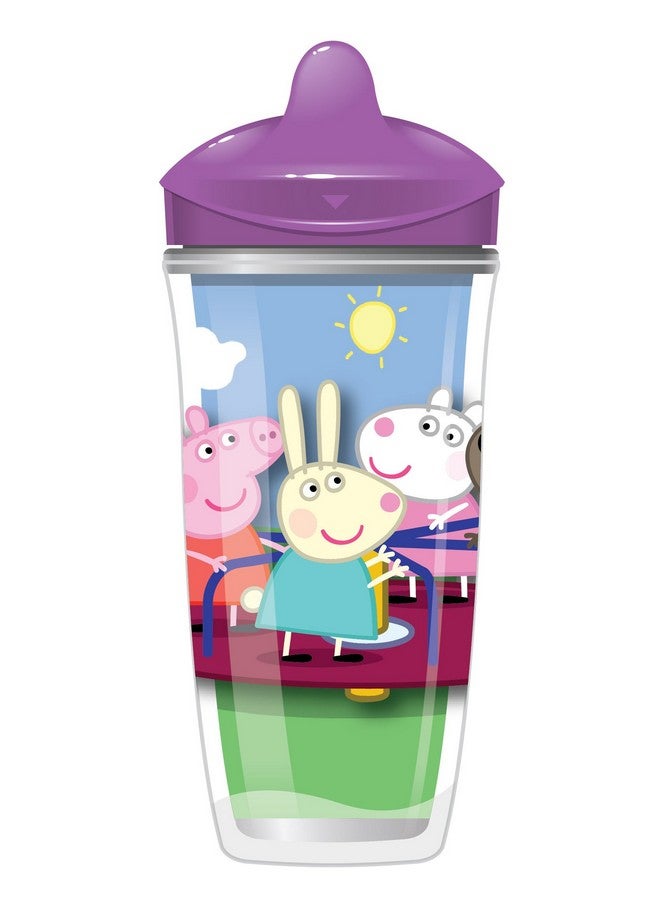 Playtex Sipsters Stage 3 Peppa Pig Spill-Proof, Leak-Proof, Break-Proof Insulated Toddler Spout Cups for Girls - 9 Ounce - 2 Count - Image 1
