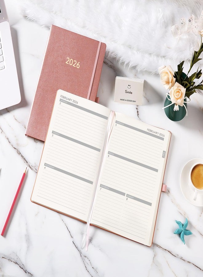 Vondafe 2026 Planner - Planner 2026 Weekly and Monthly, Jan.2026 - Dec.2026, 8.35" x 5.75", 2026 Weekly & Monthly Planners with Hardcover, Tabs, Holidays, Daily Organizer - Pink - Image 2