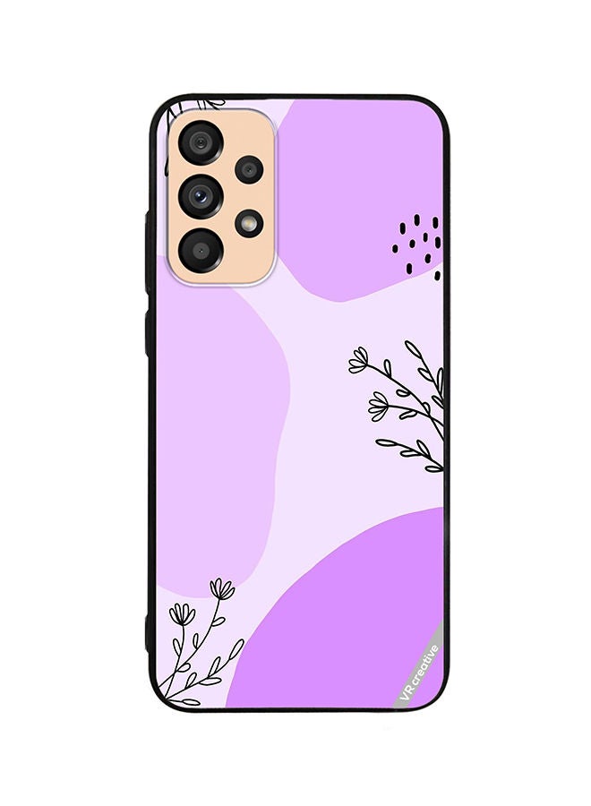 VR CREATIVE Protective Case Cover For Samsung Galaxy A33 5G Purple Flower Design Multicolour - Image 1