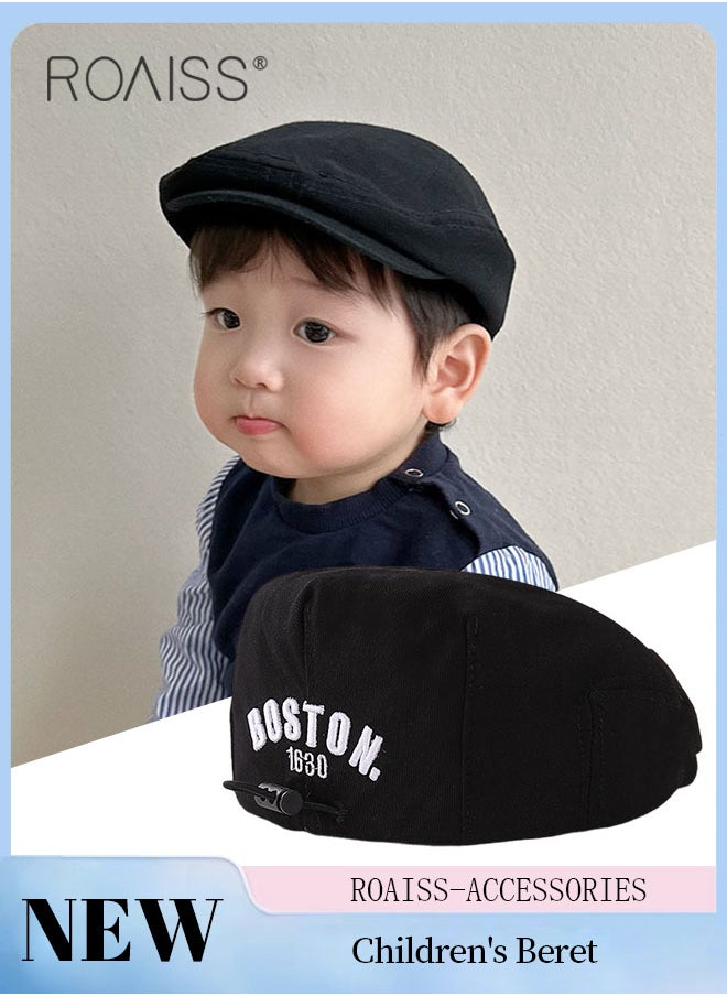 Adjustable Children's Beret, Sun Protection Breathable Spring Autumn Peaked Cap for Boys and Girls Age 2-6, Black - pzsku/ZFEA4240FA287F571E79CZ/45/_/1721266117/9dd9a2e5-9e44-4f44-9b8b-2b5e0f5a4c7e