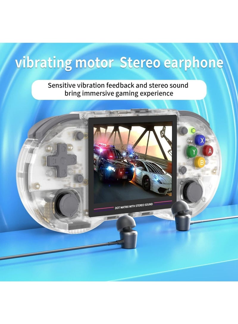 ANBERNIC  RG353PS Retro Handheld Gaming Console, Single Linux Platform RK3566 Processor, 3.5 Inch IPS Display, Includes 128G TF Card with 4519 Preloaded Games, 5G WiFi and 4.2 Bluetooth Supported (Transparent) - Image 4
