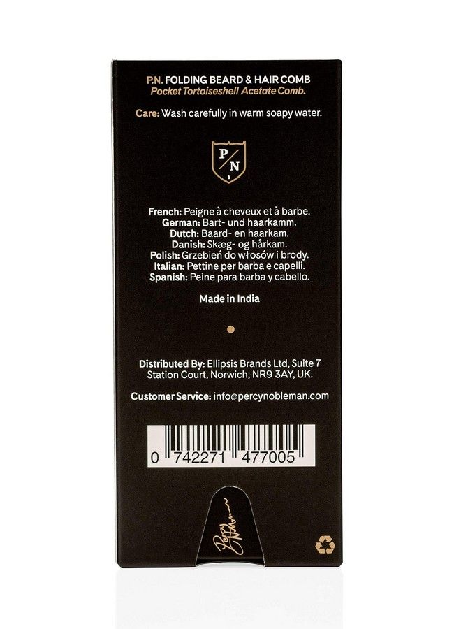 Percy Nobleman Acetate Folding Beard & Hair Comb By Percy Nobleman Ideal For Use On Beards & Hair. - Image 5