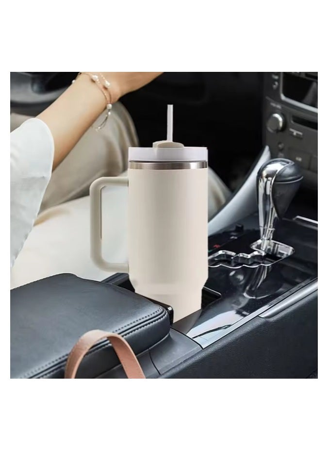 Guri Flask - Guri Flask Insulated Stainless Steel Tumbler with Straw - Reusable Double Wall Vacuum Coffee Mug with Leak-Proof Lid - Hot & Cold Drink Travel Cup for Office, Home, Camping & Parties - Image 1