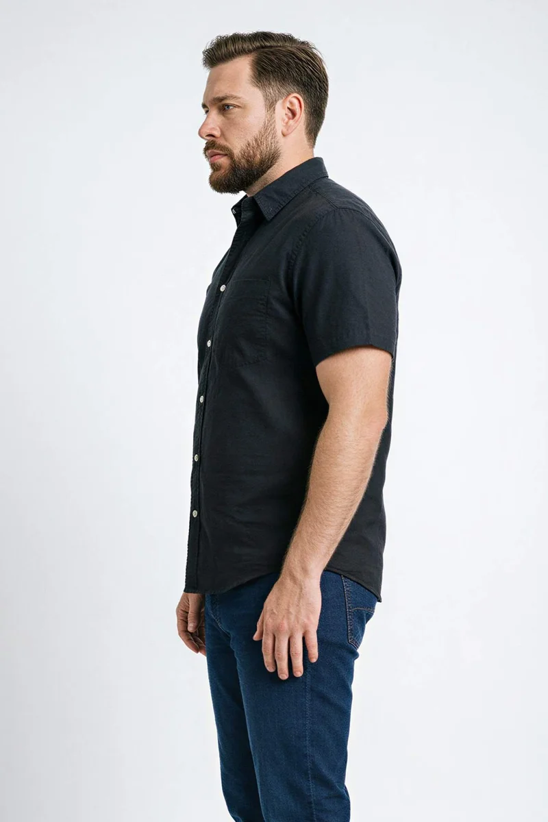 Defacto  Regular Fit Polo Collar Cotton Shirt for Men | Best Price UAE
