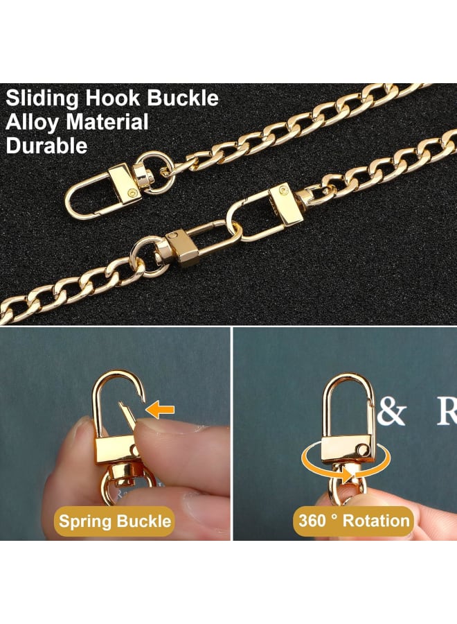 SANNIX 2 s Gold Bag Chain for Purse, DIY Iron Flat Chain Strap Handbag Chains Accessories, One Each for 47 Inches & 16 Inches  - Image 3