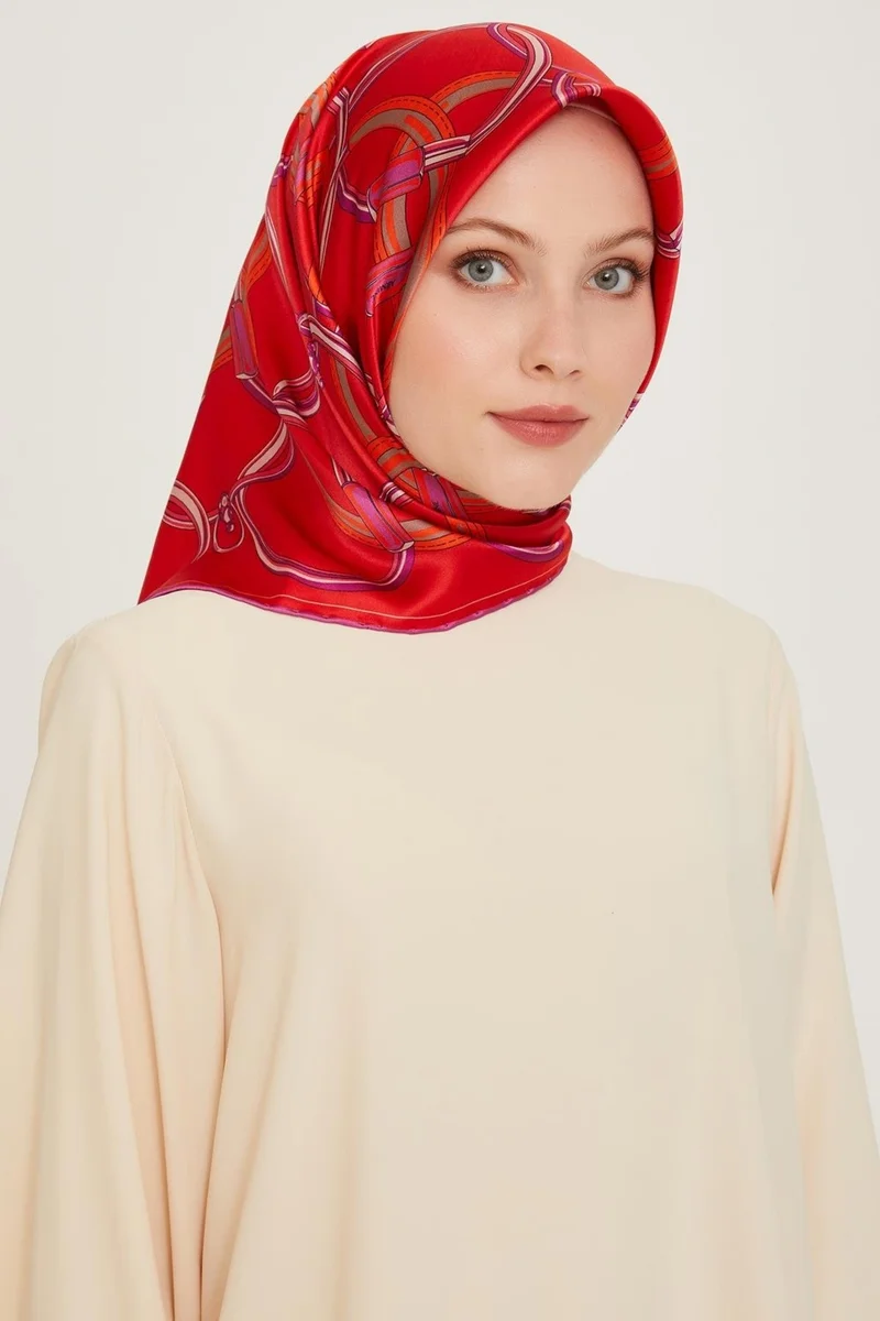 ARMINE Classic Patterned Twill Pure Silk Scarf 9203D 81