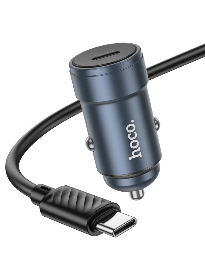 Hoco Z57 Glorious single-port PD30W car charger set(C to C) - Image 3