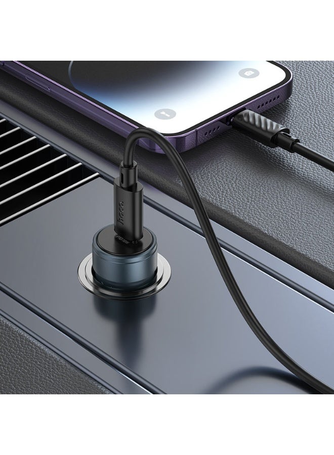 Hoco Z57 Glorious single-port PD30W car charger set(C to C) - Image 4